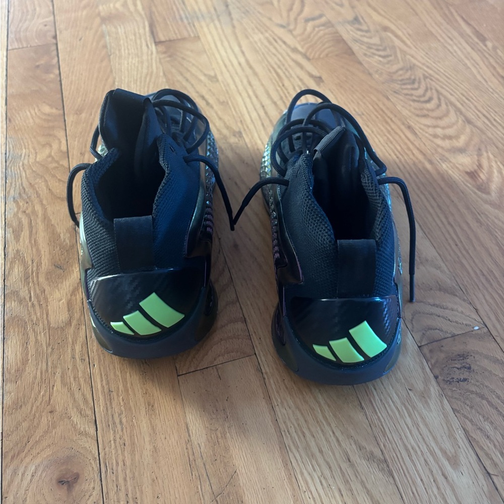 Adidas Kids Black and Green Shoes